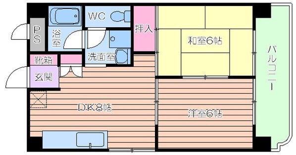 同心サワダハイツの物件間取画像